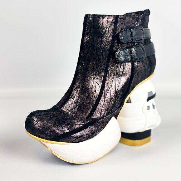 Irregular Choice Star Wars Darth Vader Stormtrooper Heel Boots Size 38 Rare - Picture 5 of 10